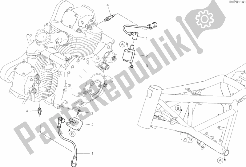 Todas las partes para Arnés De Cableado (bobina) de Ducati Scrambler Desert Sled USA 803 2020
